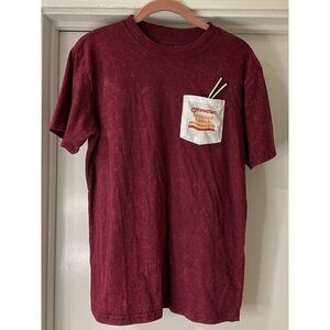 Maruchan Instant Lunch Graphic Tee With Embroidered Front Pocket Mens Size Small